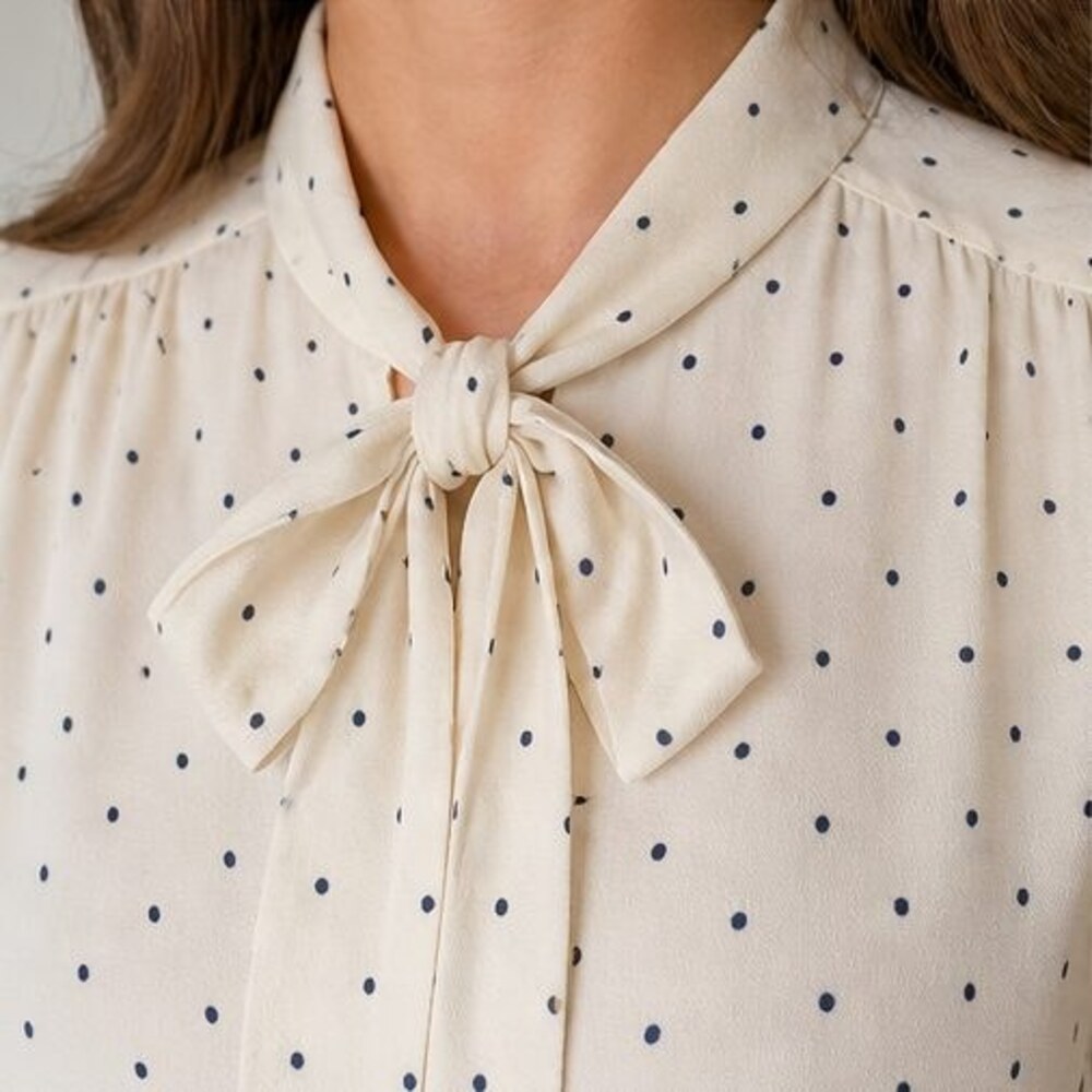 Taupe Ruffle Blouse - Picture 4 of 6